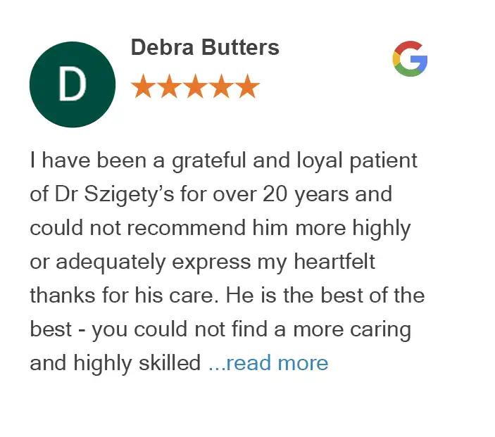 Us 14 Google review by Debra Butters for Alderwood Back & Neck Pain Clinic